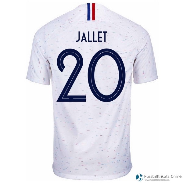 Frankreich Trikot Auswarts Jallet 2018 Weiß Fussballtrikots Günstig